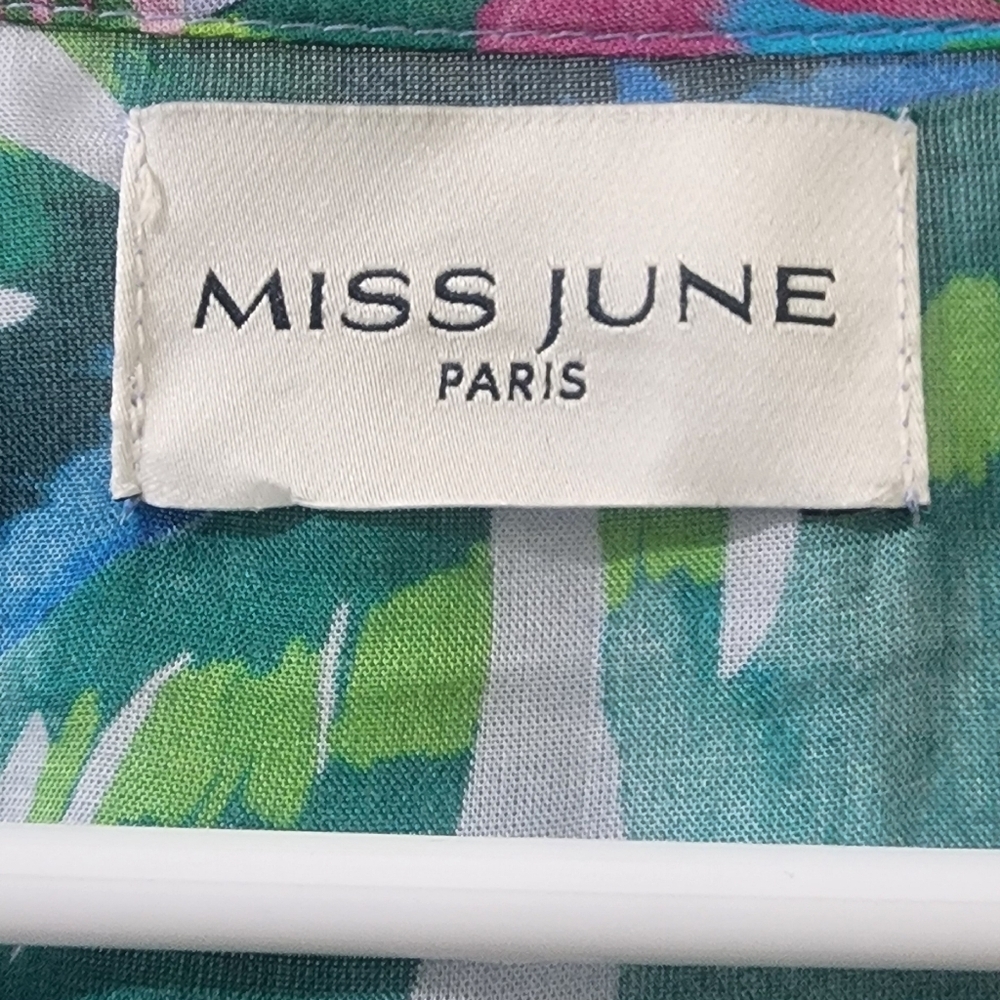 Miss June Paris Floral Long Sleeve Dress, Size Small, 100 % Modal - Picture 3 of 11